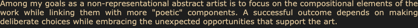Among my goals as a